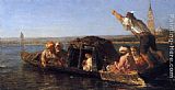 Felix Ziem On the Venetian Lagoon painting